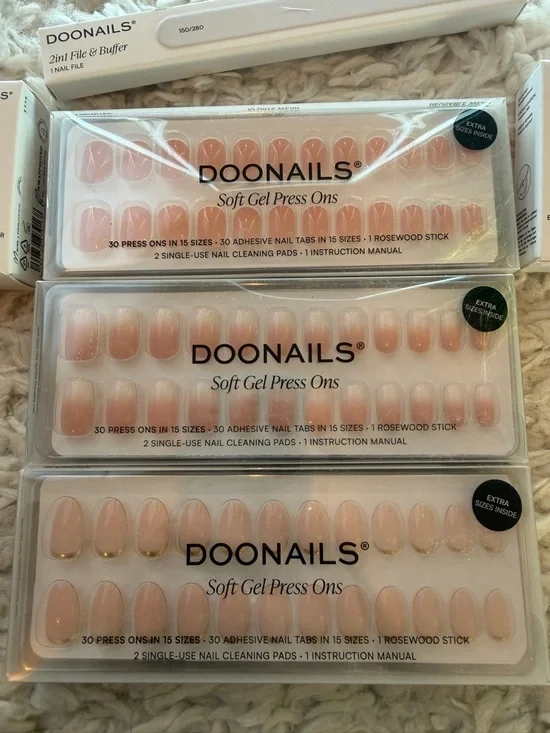 Doonails - Soft Gel Press-On Nails in Nude/Pink - 3 Pack - Picture 3 of 10